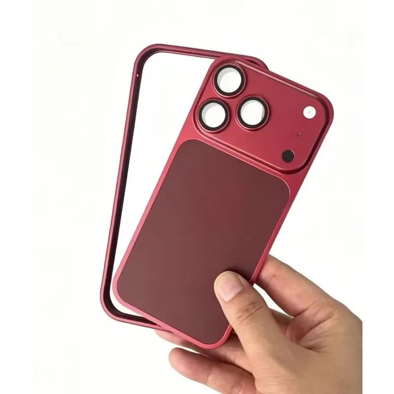 Metal Alloy Frame Bumper Phone Case for IPhone 17 16 15 14 13 12 Pro Change To 18 Pro Shockproof Protective Border Cover