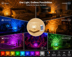 Rotating Water Ripple Night Light Projector Portable Aurora Galaxy Lamp for Bedroom, Apartment Dorm Room Ambiance, Romantic Gift