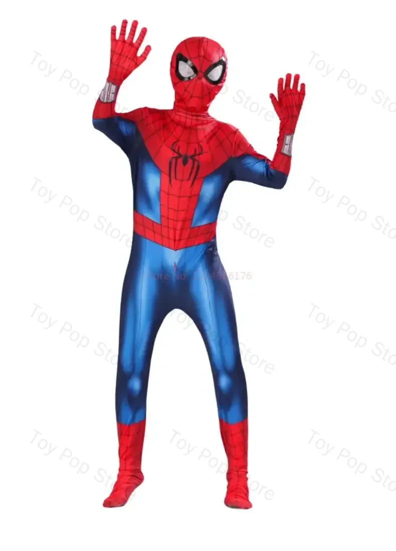 Popular Web Slinger Superhero Zentai Suit Full Coverage Cosplay Bodysuit Halloween Themed Outfit Collectible Attire for Holiday