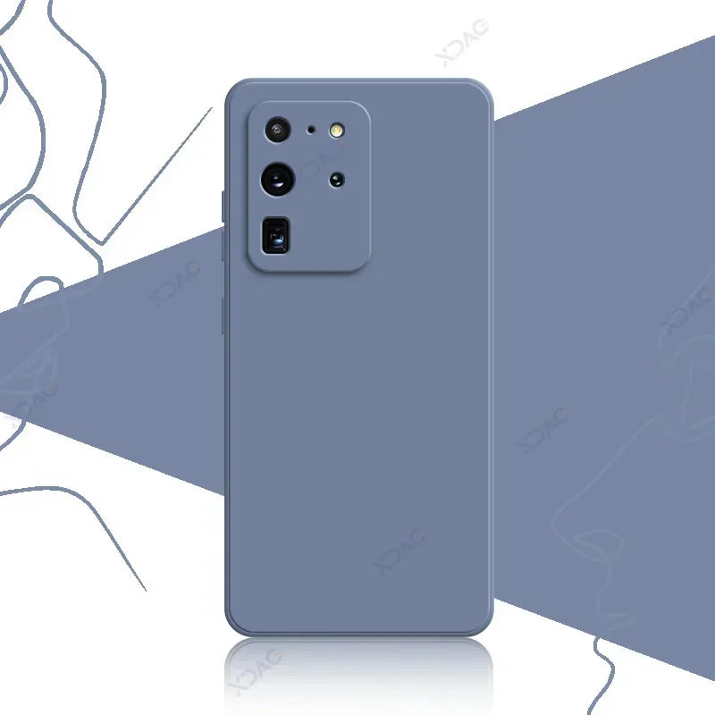 Original Mobile Phone Cover for Samsung Galaxy S20 FE Plus Ultra SamsungS20Ultra S20Plus 5G Soft Square Liquid Silicone Case Bag