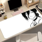 Mouse Pad Kawaii Gaming Accessories Computer Mouse Mat PC Gamer Black And Whit Keyboard Pad Chainsaw Man Reze Desk Mat Mousepad