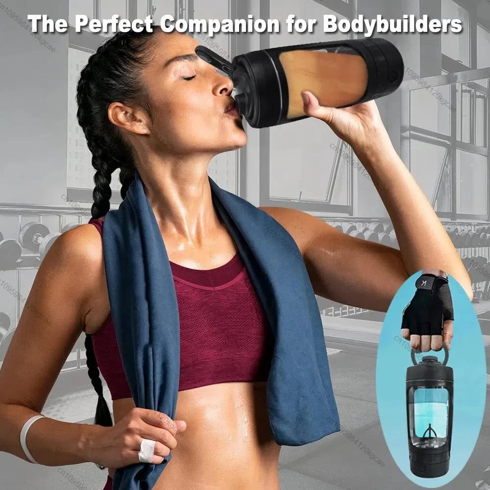 630ml USB Electric Portable Whey Protein Shaker bottle Fully Automatic Stirring Cup Rechargeable Gym Free Cocktail Blend Bottle