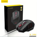 E-YOOSO Upgraded Wired Gaming Mouse X-39 PRO with Macro Edit Side Key DIY Lighting Design SG8960Processor Ergonomic Gaming Mouse