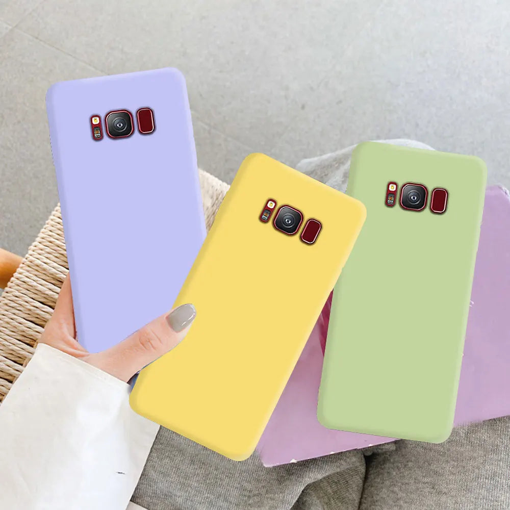 Liquid Silicone Soft Cases For Samsung Galaxy S8 S9 S10 S20 S21 FE S22 S23 Plus Fundas For Samsung Note 8 9 10 20 Plus Cover