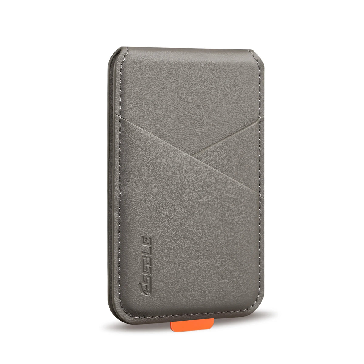 Premium PU Leather Magnetic Phone Card Holder, RFID Anti-Skimming Wallet Compatible with Magnetic Wireless Charging Smartphones,