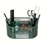 Mesh Desk Organizer Sturdy Metal Pen Stand Student Stationery Office Supplies