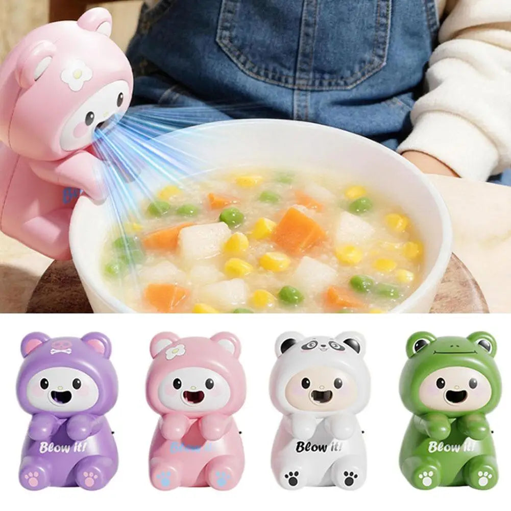 Cute Animal Mini Cooling Fan Clip On Cup Bowl Portable Low Noise Desktop Fan for Hot Food Coffee Soup and Baby Meals