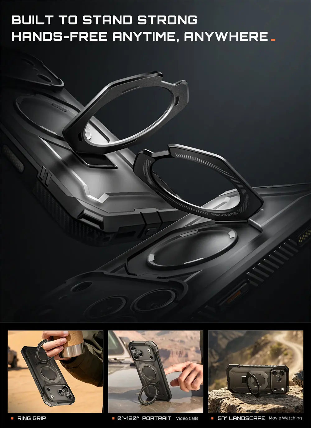 UB Grip For iPhone 18 Pro Max /For iPhone 17 Pro Max Case SUPCASE Compatible with MagSafe Heavy Duty Rugged Magnetic Phone Case