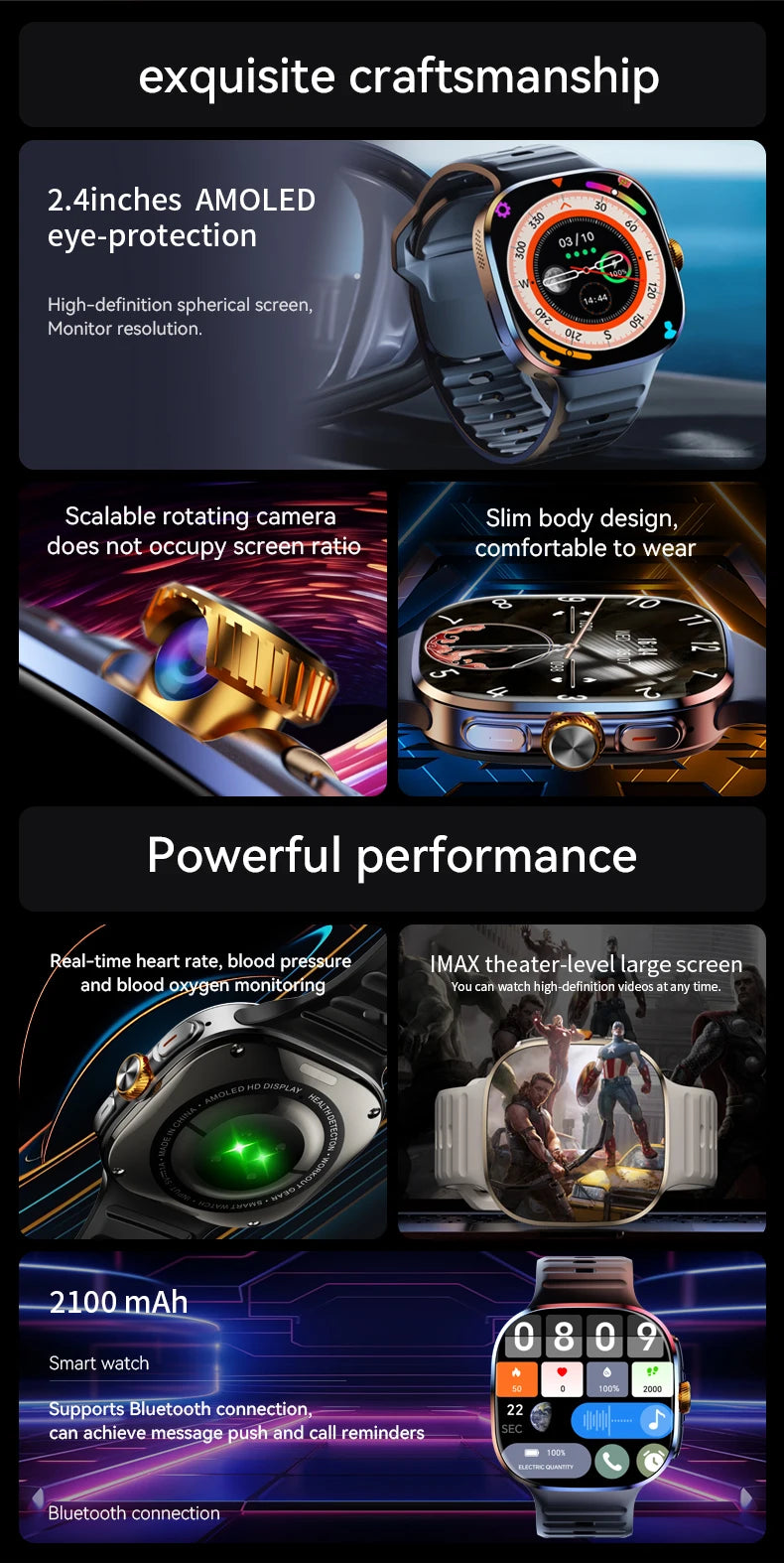 M99 Mini New Package 2.29inch Amoled Smartwatch 5G LTE Android Smart Watch With Rotary Camera GPS WIFI Sim Card Slot 2100Mah