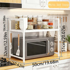 Kitchen Countertop Microwave Storage Rack, Multi-Layer Seasoning Storage Rack, Used For Storing Countertop Kitchen Utensils