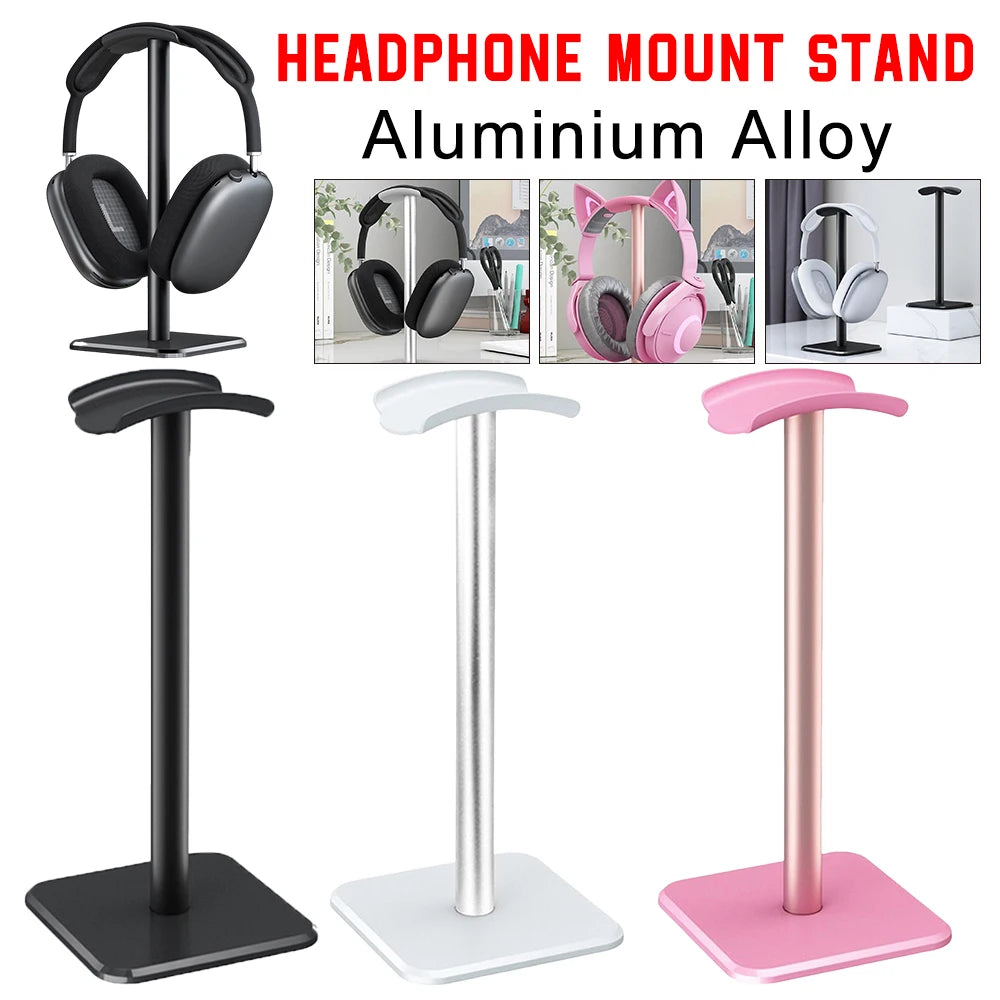 Aluminium Alloy Headphone Stand Holder Rack Space Saving Desktop Organizer Display Earphone Mount Hanger Headset Support Stand