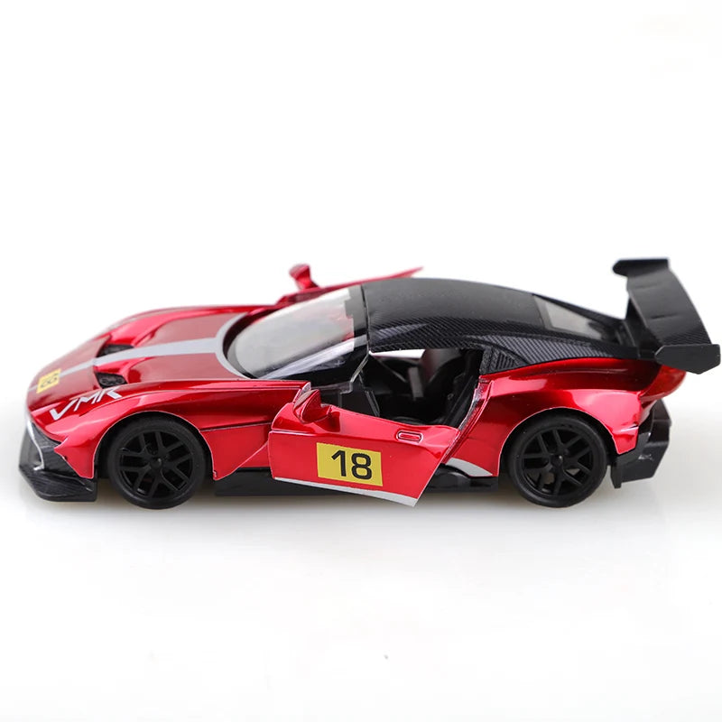 (Bagged) 1:36 Martin Alloy Racing Car, 1.36 scale simulated alloy pullback racing car, boy's toy, simulated racing car