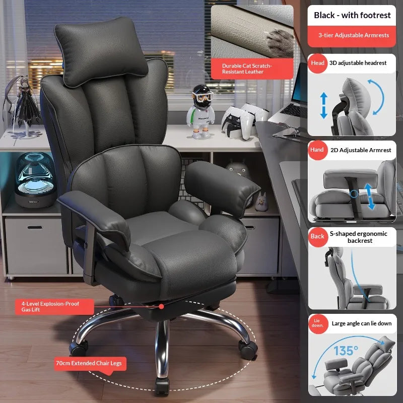 Ergonomic Office Chair High Back Lumbar Support Adjustable Mesh Seat Reclining Headrest Swivel Gaming Computer Desk Chair