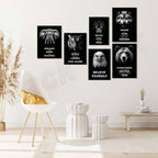 Motivational print, believe in yourself, never be afraid, awaken the beast within, animal motivational poster office decoration