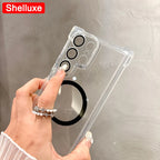 For IPhone17 IPhone18 ProMax Transparent Armour Magnetic Case Shelluxe For iPhone 18 17 Pro Max 17Air Cases Luxury Corners Cover