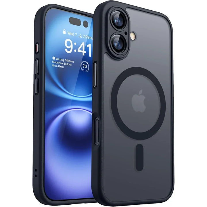 Magnetic Matte Translucent Armor Shockproof Case For iPhone 17 16 15 14 13 12 11 Pro Max Plus For Magsafe Wireless Charge Cover