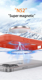 Cooling Heat Dissipation Phone Case For iPhone 17 18 16 15 14 13 12 11 Pro Max Breathable Hard Back Magnetic Cover For Magsafe