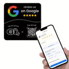 NFC 215 square programmable for Google Review Card NFC Station Table 13.56Mhz QR code editable Standing Card