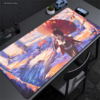 Anime Mask Girl Mouse Pad YUki Aim Gaming Speed Mouse Mat Game Premium Mousepad Gamer E-Sports Desk Mat Computer Keyboard Mats