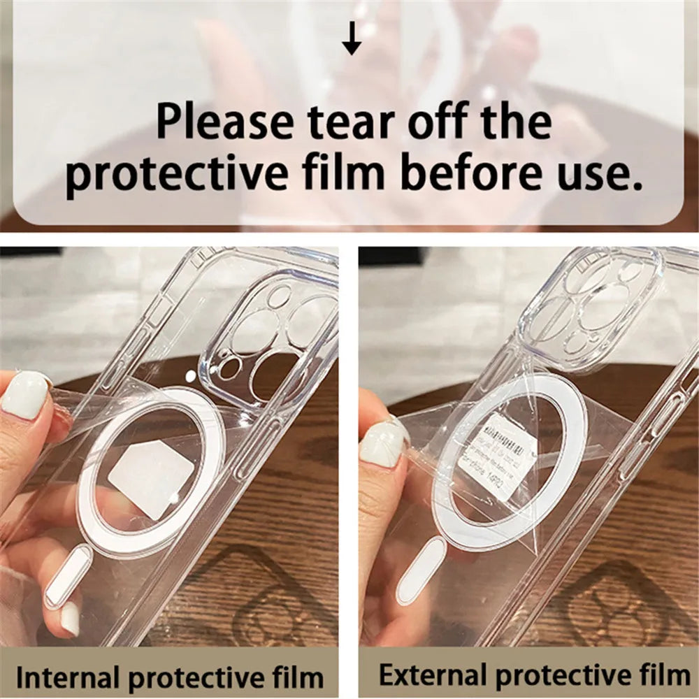 Luxury Shockproof Transparent Case For iPhone 17 16 15 14 13 12 11 Pro Max X Xs XR Max 7 8 Plus SE Clear Soft Bumper Cases Cover