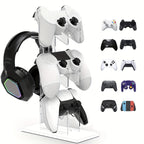 Universal 3-layer Controller Holder and Headphone Holder Game Accessories For PS5 PS4 Storage Holder Black, White, Transparent
