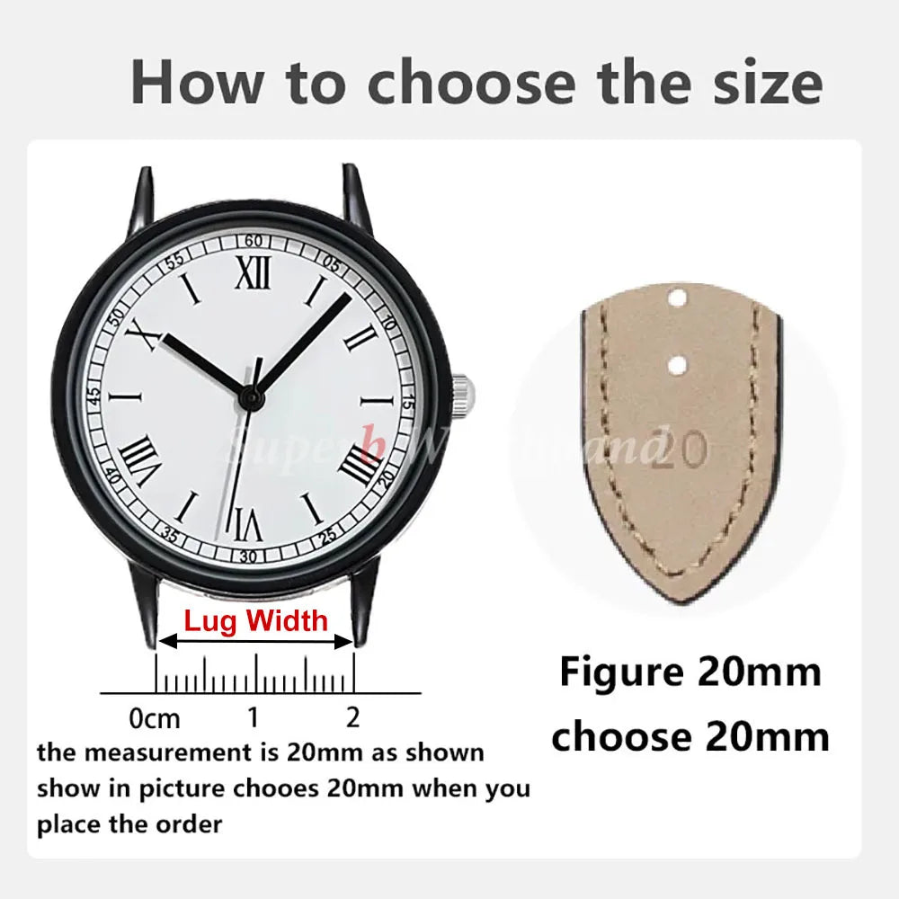 18mm 20mm 22mm Vintage Oil Wax Leather Watchband 19mm 21mm 24mm Universal Stitching Cowhide Strap for Seiko for Omega Watch Band