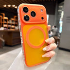 Luxury Laser Aurora Gradient For Magsafe Phone Case For iPhone 18 15 16 17 Pro Max Magnetic Wireless Charging Hard Bumper Cover