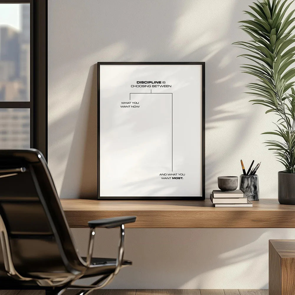 Minimalist Motivational Quotes Inspirational Discipline Art Poster Canvas Painting Wall Prints Picture Room Home Office Decor