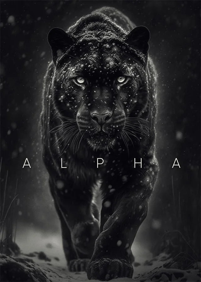 Animal Motivation Poster Panther Lion Motivational Canvas Posters Prints Canvas Painting Focus Conquer Fearless Mural Wall Decor