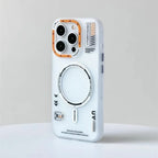 Matte Magnetic Phone Case For iPhone 17 16 15 14 13 Pro Max Air Magsafe Wireless Charge Frosted Metal Lens Frame Buttons Cover