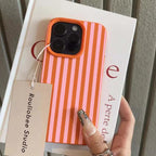 Colorful Striped Minimalist INS Couple Phone Case For iPhone 18 17 16 11 13 12 14 15 Pro Max X XR 7 8 Plus 16E 16 17 Pro Cover