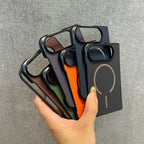 For iPhone Duo Case Technique PU Leather for Magsafe Cases For iPhone Duo 2026 Magnetic Wireless Charging PC Pure Color Cover
