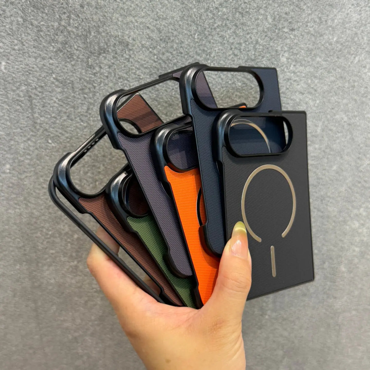 For iPhone Duo Case Technique PU Leather for Magsafe Cases For iPhone Duo 2026 Magnetic Wireless Charging PC Pure Color Cover