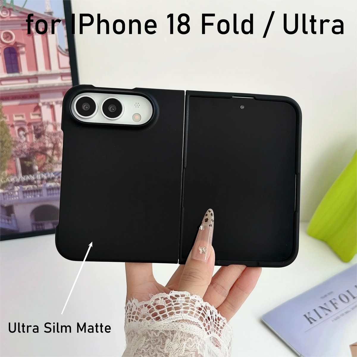 New Luxury Matte Ultra Thin Candy Color Phone Cases for Apple IPhone 18 Fold Ultra 2026 Silm Skin Feel Shockproof PC Hard Cover