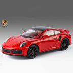 1:24 Porsche 911 992 Turbo S Alloy Sports Car Model Diecast Metal Racing Vehicles Car Model Simulation Sound Light Kids Toy Gift