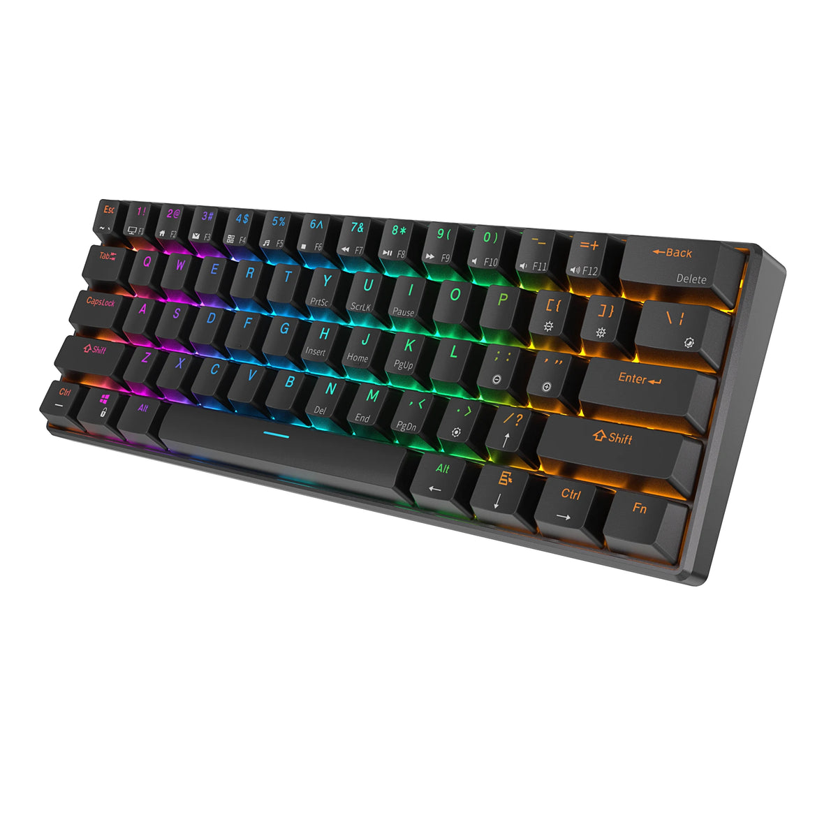 RK Royal Kludge RK61 2.4G Wireless Bluetooth Mechanical Keyboard Tri-mode 61 Keys RGB Backlit Mini Hot-swappable Gamer Keyboard