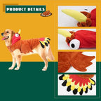 Halloween Dogs Turkey Costume Pets Thanksgiving Costume Winter Clothes Apparel Cosplay Dress Up for Small Medium Large Dogs