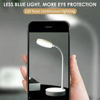 Flexible LED Desk Lamp with 3-Level Dimmer, USB Powered, Eye-Caring, Warm, White Light, Perfect for Home, Office, Reading, Study