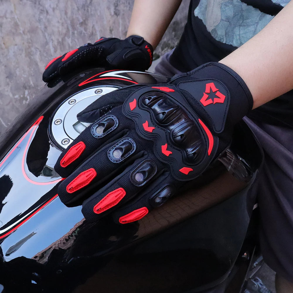 Summer Motorcycle Gloves Men Women Full Finger Touch Screen Motocross Racing Gloves Motorbike Bicycle Cycling Glove M-XXL