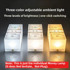 Floating Money Lamp for Fans Levitating Dollar Lamp Desk Gadget for Game Room Office Man Cave Decor Unique Gift for Gamers