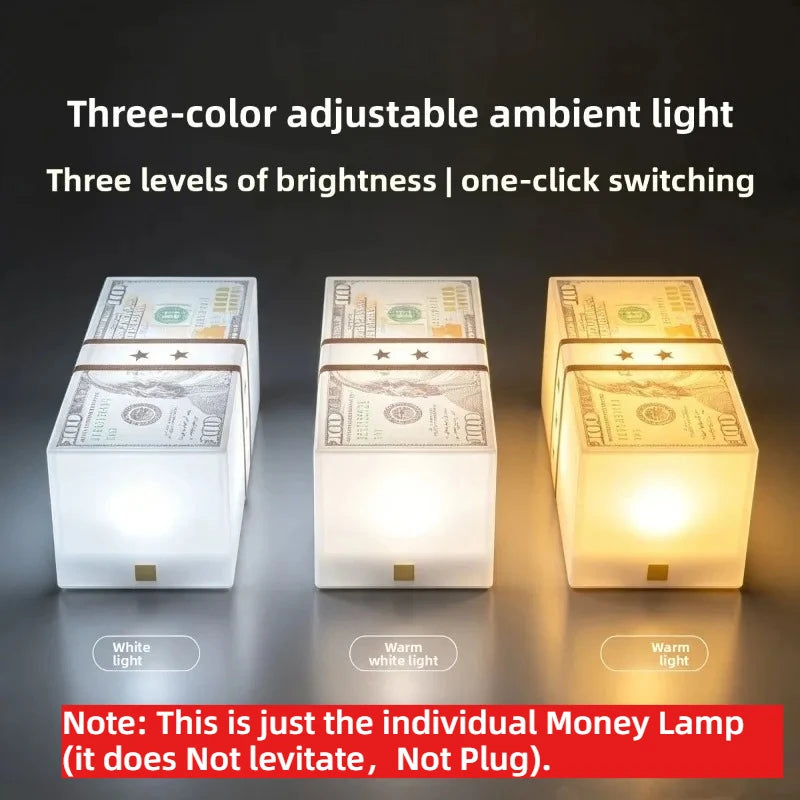 Floating Money Lamp for Fans Levitating Dollar Lamp Desk Gadget for Game Room Office Man Cave Decor Unique Gift for Gamers