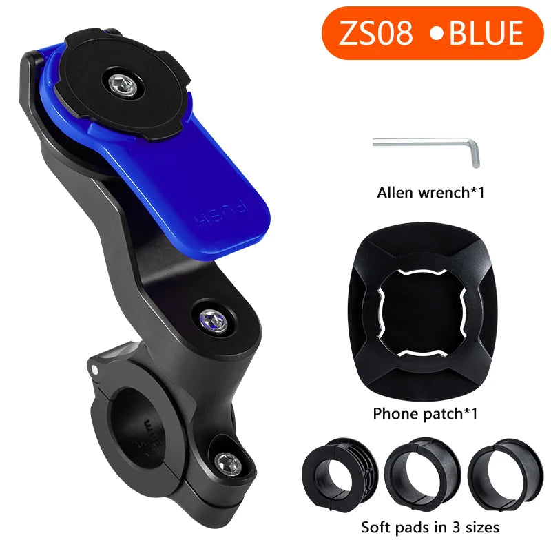 Universal Bicycle Phone Holder, 360° Rotatable and Detachable Motorcycle Holder, Multi-functional Bicycle Handlebar Bracket