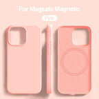 Luxury For Magsafe Wireless Charge Case For Apple iPhone 15 14 13 11 16 17 Pro Max 17 Air Plus Liquid Silicone Shockproof Cover