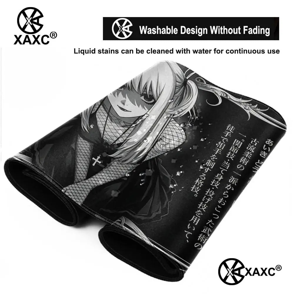 Anime D-Death Note Mouse Pad Large Keyboard Light Yagami Mouse Desk Pad XXL Non-Slip Rubber Gaming Pad Laptop Mouse Carpet XAXC