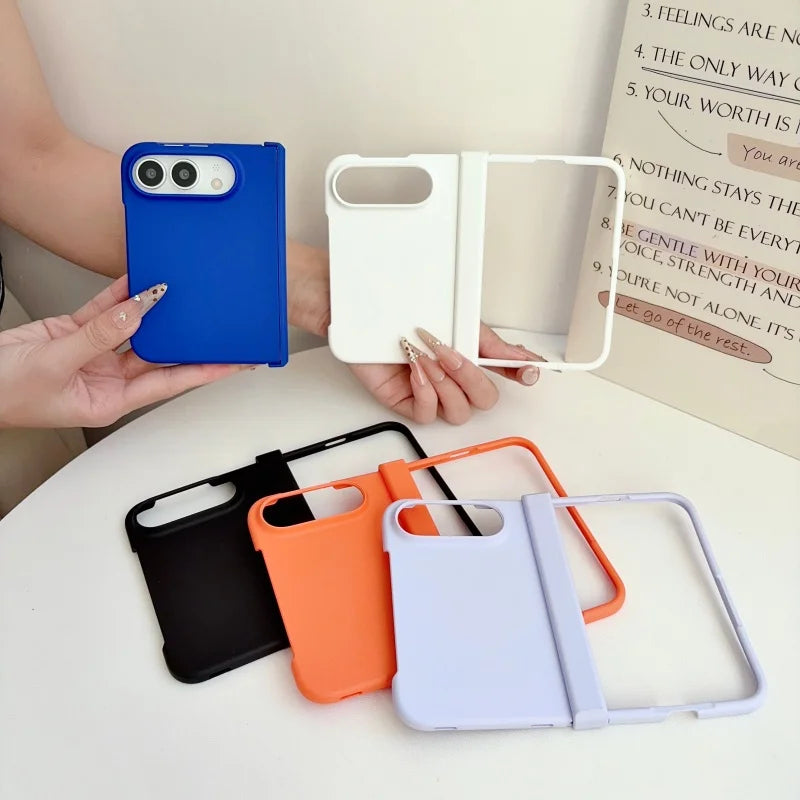 Luxury Skin Feel Frosted Matte Fold Phone Case For iPhone Duo Ultra 18 Fold Hinge Protective Ultra-thin PC Shockproof Hard Cover