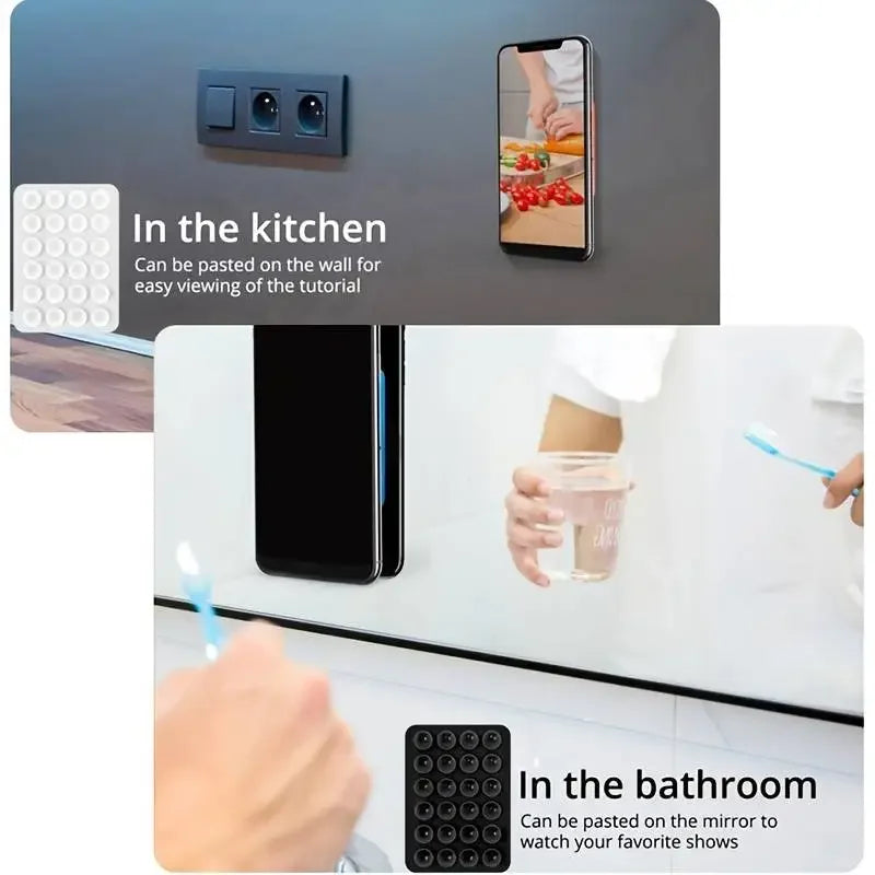 Silicone Suction Phone Holder – Wall & Desk Mount