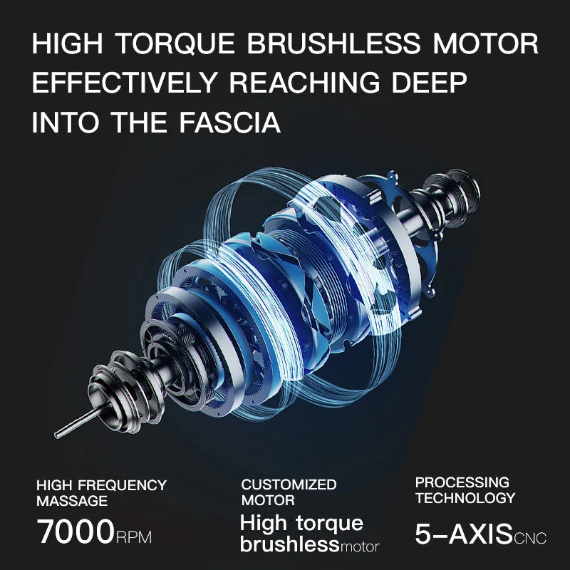 Booster Upgraded Massage Gun Powerful Handheld Cordless Deep Tissue Vibrating Muscle Massager with 3 Speeds for Sensitive Areas