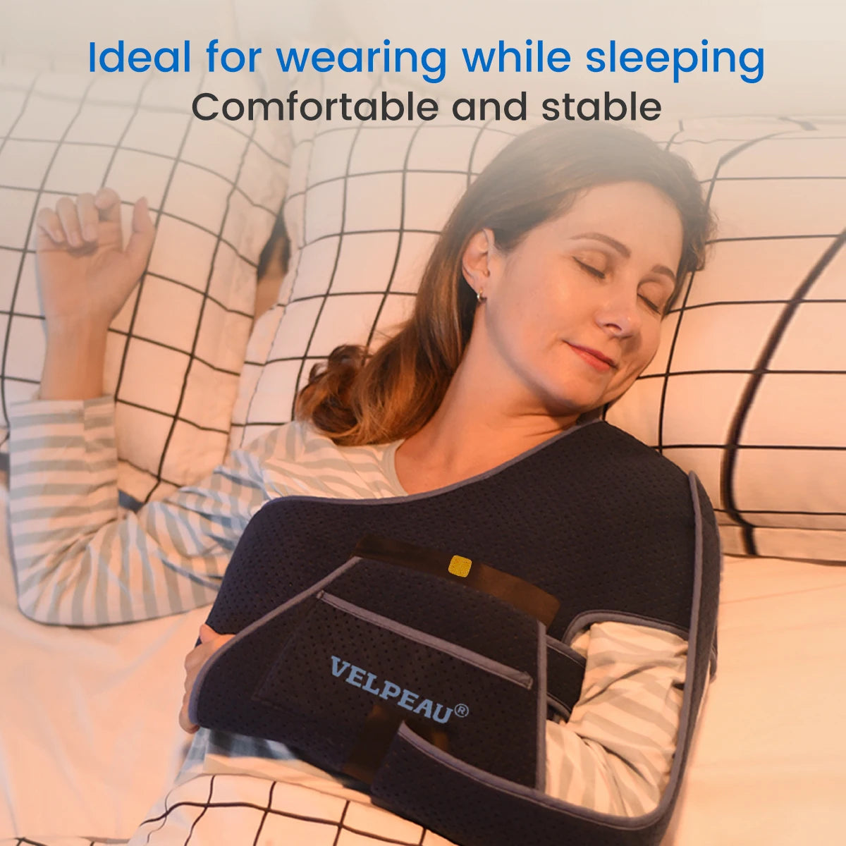 VELPEAU Arm Sling Support for Elbow Injury Forearm Fracture Dislocation, Soft Foam Shoulder Immobilizer Fits Left Right Arm