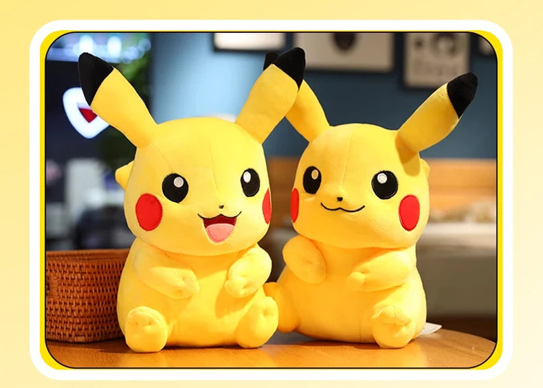 Large Original Pokemon Pikachu Stuffed Plush Toys Plushie Soft Animal Kawaii Anime Doll Throw Pillow Birthday Gift For Kids Baby