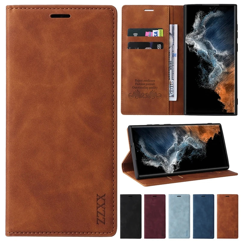 Wallet Magnetic Flip Leather Case For Samsung Galaxy A02s A03 A04s A10 A11 A12 A20 A21s A22 A23 A31 A32 A33 5G A50s A51 A52 A71